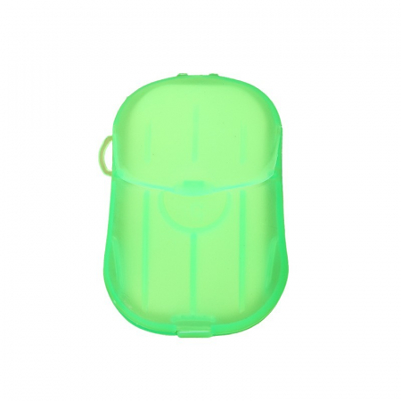 Mini Cutie de Sapun din Hartie, Flippy, de Unica Folosinta, Portabila, Potrivit pentru Calatorii, 20 buc, Verde [7]