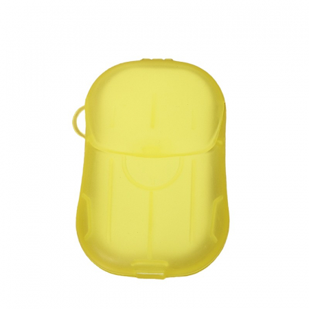 Pentru Casa si Camping - Mini Cutie de Sapun din Hartie, Flippy, de Unica Folosinta, Portabila, Potrivit pentru Calatorii, 20 foite, Galben