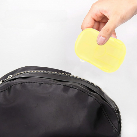 Mini Cutie de Sapun din Hartie, Flippy, de Unica Folosinta, Portabila, Potrivit pentru Calatorii, 20 foite, Galben [3]