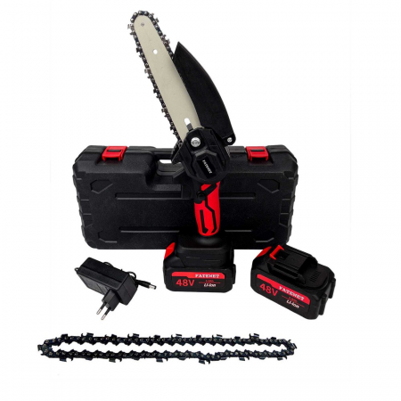 Mini-drujba 48 V, 2 acumulatori, 1 lama,1 lant, viteza lant 6 m/s [0]