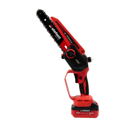 Gradina - Mini fierastrau cu lant si acumulator ELEFANT EBS-104, 20V / 4Ah, Brushless