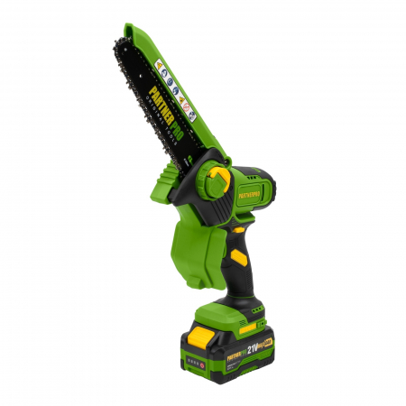 Gradina - Mini Fierastrau cu Lant si Acumulator PPBS-84 PARTNERPRO, Brushless, 21V / 4Ah, Indicator sarcina