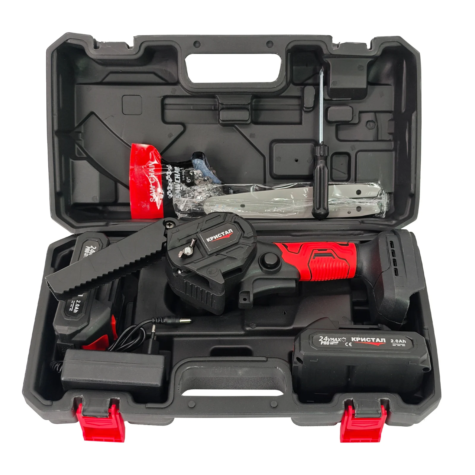 Mini fierastrau DDT-CRISTAL, 24V, 2Ah, Lama siLant 6", 2 acumulatori, Incarcator, valiza de transport [5]