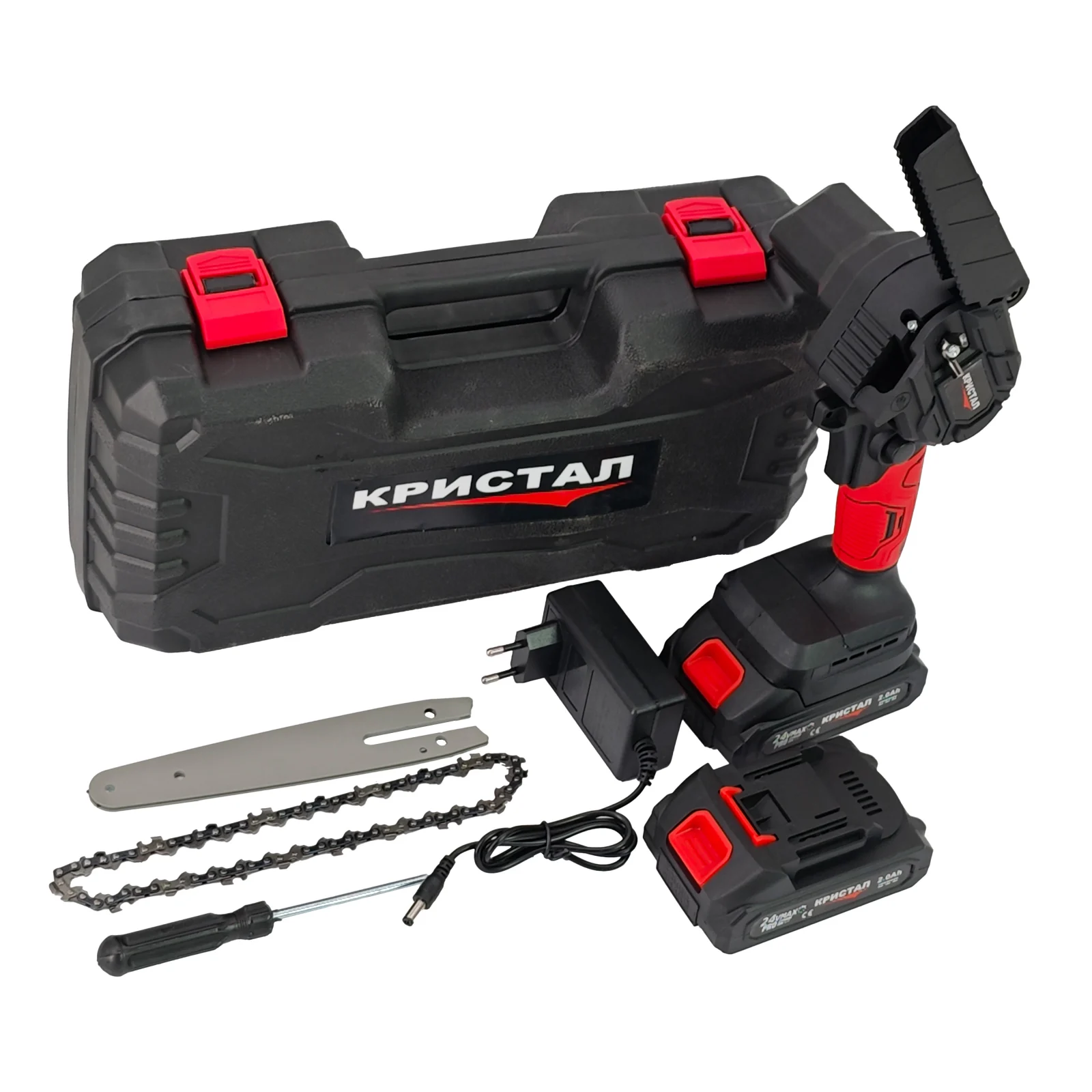 Mini fierastrau DDT-CRISTAL, 24V, 2Ah, Lama siLant 6", 2 acumulatori, Incarcator, valiza de transport [3]