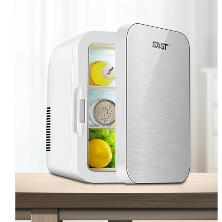 Mini frigider cosmetice, Flippy, dubla functie de incalzire/racire, portabil, 8L, gri [1]