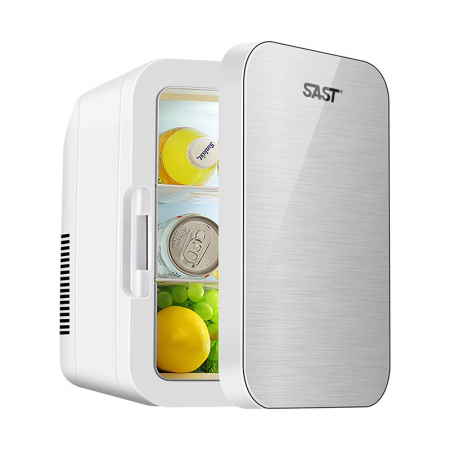 Ingrijire personala si Cosmetice - Mini frigider cosmetice, Flippy, dubla functie de incalzire/racire, portabil, 8L, gri