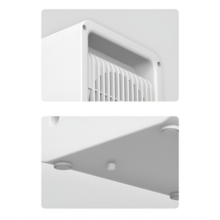 Mini Incalzitor pentru Birou, Flippy, Incalzire si Racire, 1000-1200W, cu Lumini, cu Maner, Lungime Cablu 1.5 m, 3 Trepte de Temperatura, 15.3x13.8x22.5 cm, Alb [5]