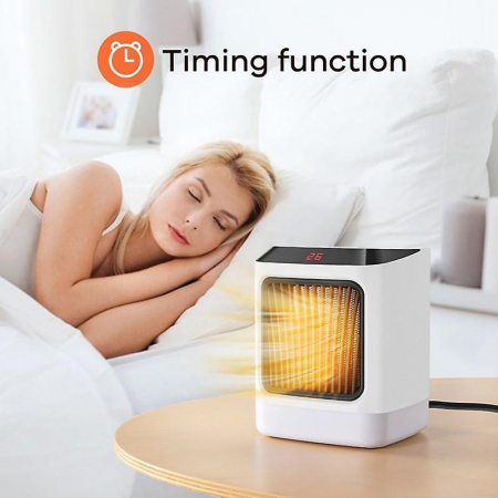 Mini incalzitor portabil Flippy, afisaj digital, sincronizare inteligenta, lumina de noapte colorata [3]