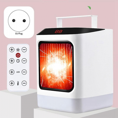 Mini incalzitor portabil Flippy cu telecomanda, afisaj digital, sincronizare inteligenta, lumina de noapte colorata [2]