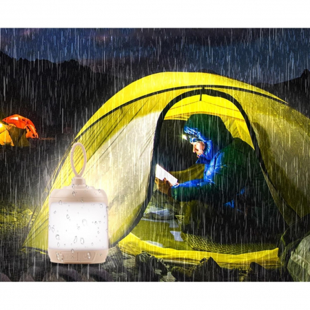 Mini Lampa LED de Camping, Flippy, pentru Aer Liber, Reincarcabila USB Type C, 3 Trepte de Lumina, Portabila, 13.8 x 6.5 cm, 5V, Alb [4]