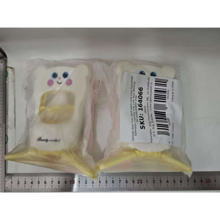 Mini Mop, Flippy, de Mana, Pliabil, Model Ursulet, din Plastic, 9 x 15 x 15 cm, Roz [5]