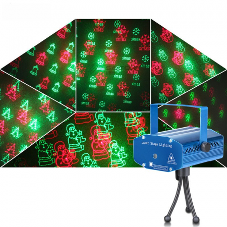 Decoratiuni luminoase exterioare & interioare - Mini Proiector laser cu jocuri de lumini cu figurine, exterior