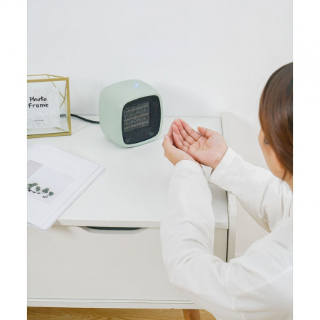 Mini radiator electric portabil Flippy, 800 W, 2 trepte, 150x120x175 mm, verde [2]