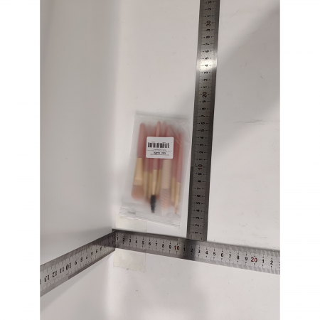 Mini set portabil 8 pensule de machiaj Roz, Flippy [5]