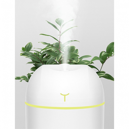 Mini Umidificator Portabil, Flippy, 2 Moduri, Aromaterapie, Silentios, Lumina Ambientala, Incarcare USB, 220 ml, 8 x 8 x 10.3 cm, Alb [2]