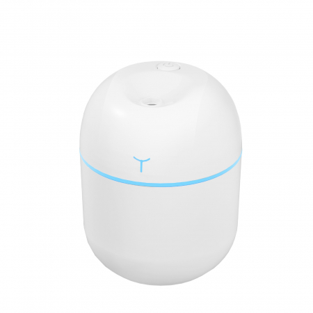 Mini Umidificator Portabil, Flippy, 2 Moduri, Aromaterapie, Silentios, Lumina Ambientala, Incarcare USB, 220 ml, 8 x 8 x 10.3 cm, Alb [3]