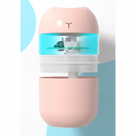 Lichidare Mini Umidificator Portabil, Flippy, 2 Moduri, Aromaterapie, Silentios, Lumina Ambientala, Incarcare USB, 220 ml, 8 x 8 x 10.3 cm, Alb [7]