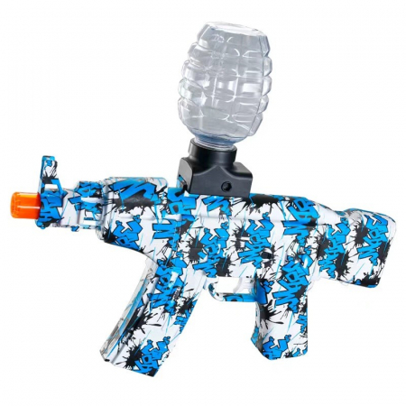 Jucarii, Copii & Bebe - Mitraliera de jucarie electrica Flippy cu bile de hidrogen de gel, gun bluster, tragere in rafala, varsta peste 6 ani, sageti cu ventuze de spuma, amorizor, ochelari de protectie, 5000 de bile incluse