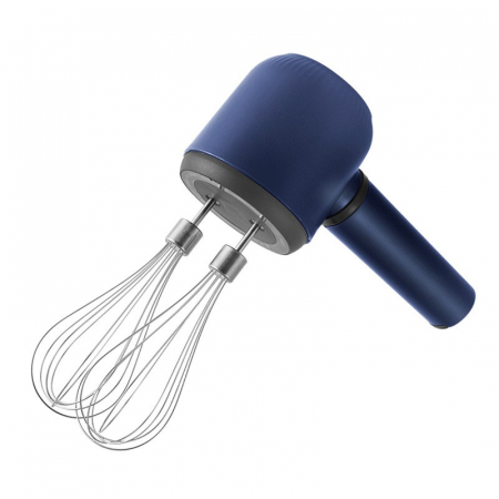 Bucatarie si electrocasnice - Mixer Electric fara Fir, Flippy, Mixer pentru Oua Smantana Frisca, Maner Plastic, Usor de Utilizat si Depozitat, 20 x 8.5 x 14.5 cm, Albastru Inchis