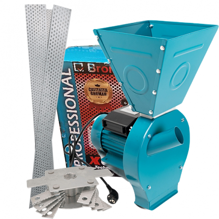 Mori pentru cereale - *Super oferta* Moara cereale si stiuleti Broman, motor CUPRU 4.5 Kw, 20 ciocanele, 4 site, cuva inalta, 300 kg/h