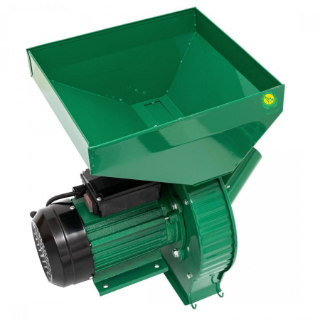 Moara cereale, stiuleti, furaje si resturi vegetale Lider cu suport, motor 4.5 Kw, 20 ciocanele, 4 site, sac, surubelnita si perie, cuva mare, 300 kg/h [2]