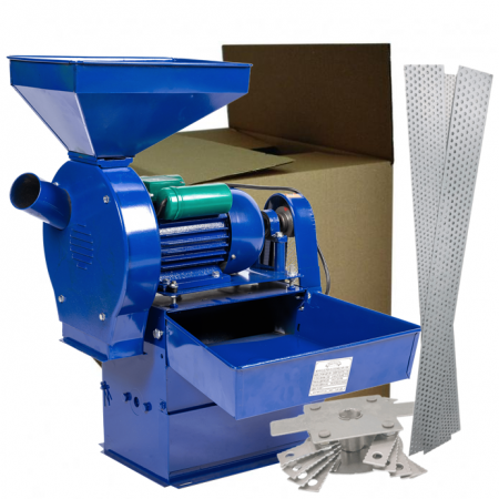 Batoze - mori desfacat porumb - Moara electrica 3.5 KW cu ciocanele nr. 8 3in1 Micul Fermier