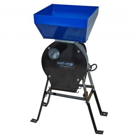 Moara electrica cu suport din metal pentru cereale si stiuleti, DDT-TOP,Cuva Mare, motor 4.2 kw , 3000 rpm, 320 kg/h, 4 site de rezerva, 20 ciocanele,bonus sac,surubelnita si perie,Buton on/off [1]