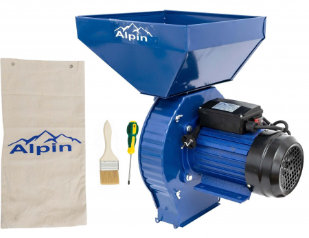 Moara electrica pentru cereale si stiuleti Alpin cuva mare, 3800 W, 250 kg/h [2]