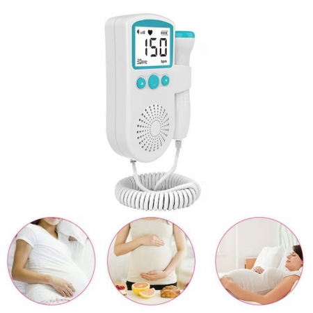 Lichidare de stoc Monitor Fetal Doppler, Flippy, Monitorizare Sarcina, Ritm Cardiac, Ecran LCD 4.5 cm, 2 x Baterii AA (neincluse), Portabil, din ABS, 12.8 x 9.6 x 3 cm, Utilizare de la 9 Saptamani, Ve [3]