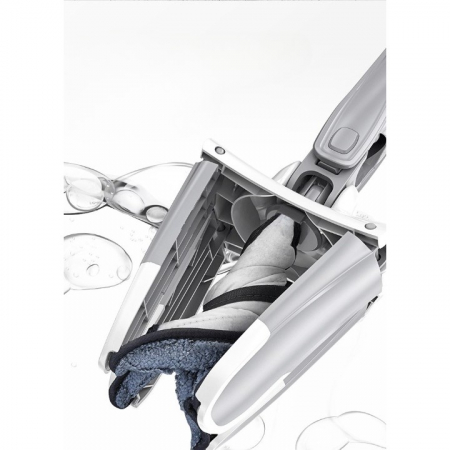 Mop Plat, Flippy, cu Sistem de Stoarcere, 4 Lavete Incluse, Lungime Telescopica 140 cm, Argintiu [5]
