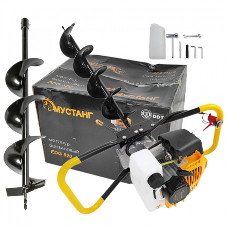 Motoburghie - Motoburghiu / foreza pamant Mustang 6 Cp, 8000 Rpm cu burghiu 150 x 800 mm