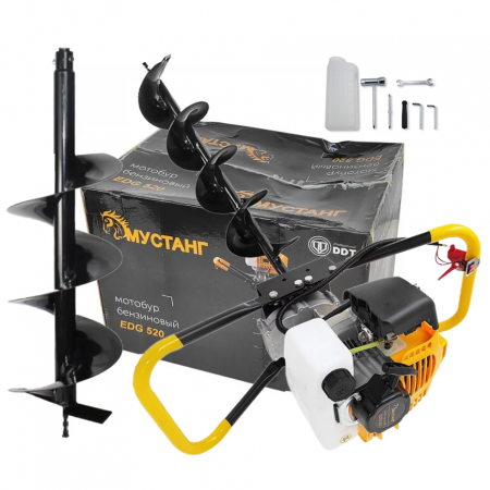 Motoburghie - Motoburghiu / foreza pamant Mustang 6 Cp, 8000 Rpm cu burghiu 200 x 800 mm