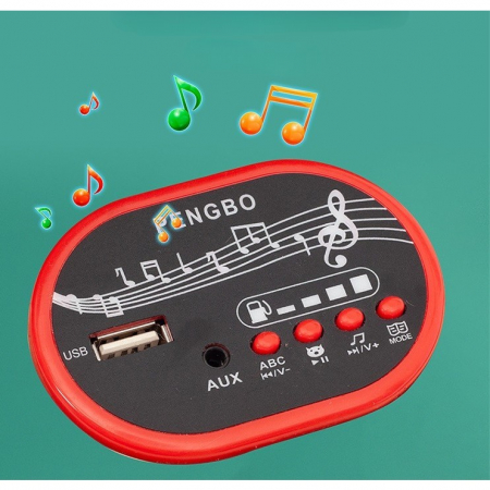 Motocicleta Electrica Flippy, cu Acumulator, cu Sistem Anti-Rasturnare, Sistem de Lumini si Muzica, Cutie de Depozitare, 1-8 Ani, 93 x 43 x 58 cm, Alb - Bej [14]