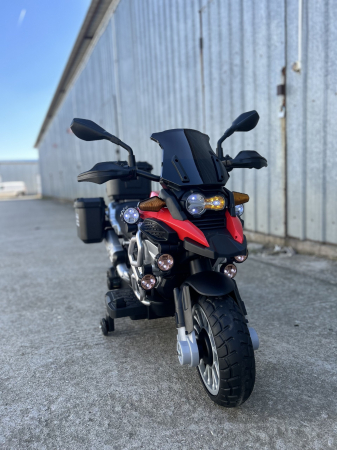 Jucarii, Copii & Bebe - Motocicleta electrica GS1250, baterie 12V7Ah, roti din spuma EVA, Rosu