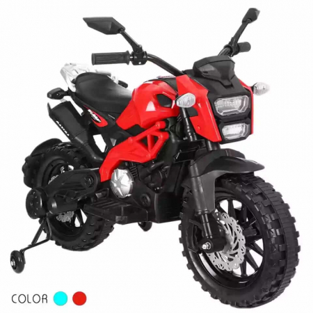 Jucarii, Copii & Bebe - Motocicleta electrica pentru copii cu un motor , Enduro - Rosu