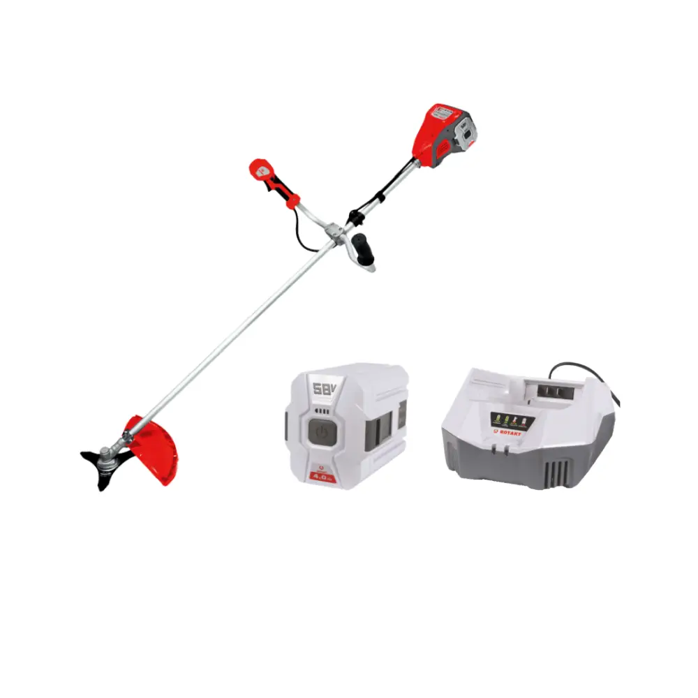 Gradina - Motocoasă de umăr cu acumulator Rotakt MTKA513 cu Acumulator de 4 Ah și Stație de încărcare