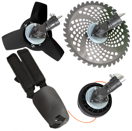 Motocoasa pe benzina Yamamoto 520PRO, 6.7 Cp, 52 CC, 5 acc. incluse + Accesoriu taiat crengi 28MM*9T [6]