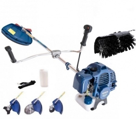 Gradina - Motocoasa pe benzina Baikal BK-4200, 4.7 Cp, 52 CC, 3 acc. incluse + Perie zapada/maturat