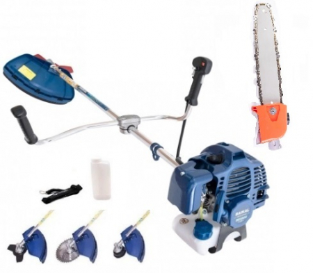 Gradina - Motocoasa pe benzina Baikal BK-4200, 4.7 Cp, 52 CC, 3 acc. incluse + Accesoriu taiat crengi 28mm*9T