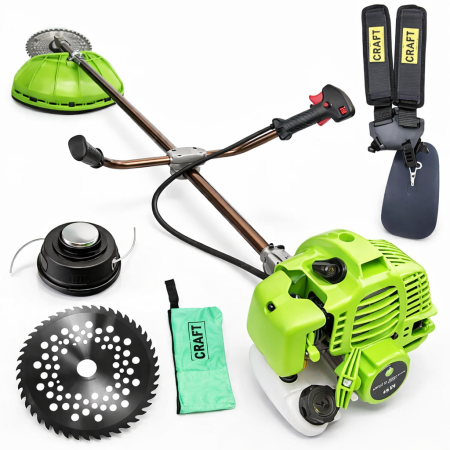 Motocositori cu motoare 2T - Motocoasa pe benzina Craft-Tec 5600 PRO, 5.6 Cp, 52 CC, 3 acc. incluse