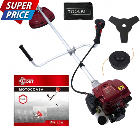Motocositori și utilaje de cosit cu motor în patru timpi - * LICHIDARE STOC * Motocoasa pe benzina in 4 timpi, DDT-1000L, 7 Cp, 62 CC, 3 acc. incluse -