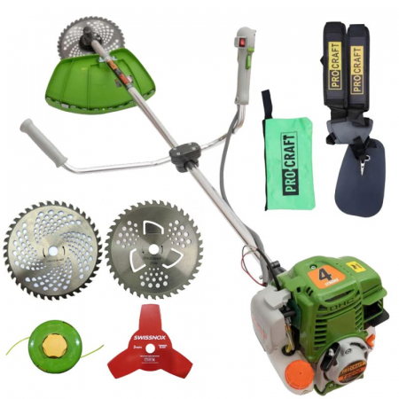 Motocoasa pe benzina in 4 timpi, Procraft T5600, 6.3 Cp, 62 CC, 5 acc. incluse + Perie zapada/maturat [1]