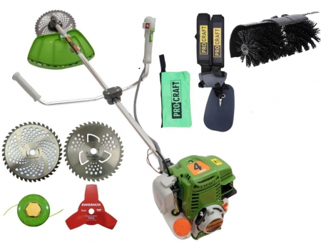 Motocoasa pe benzina in 4 timpi, Procraft T5600, 6.3 Cp, 62 CC, 5 acc. incluse + Perie zapada/maturat [0]