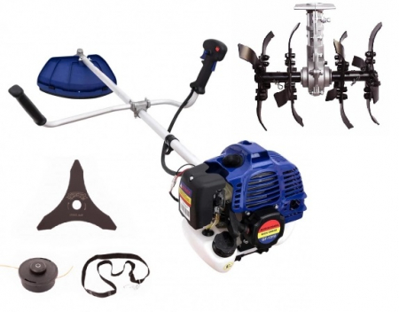 Gradina - Motocoasa pe benzina Micul Fermier 1310, 3.4 Cp, 43 CC, 3 acc. incluse + Cultivator 28mm*9T