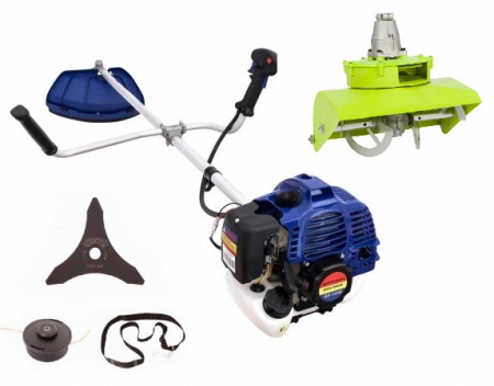 Gradina - Motocoasa pe benzina Micul Fermier 1310, 3.4 Cp, 43 CC, 3 acc. incluse + Freza de zapada