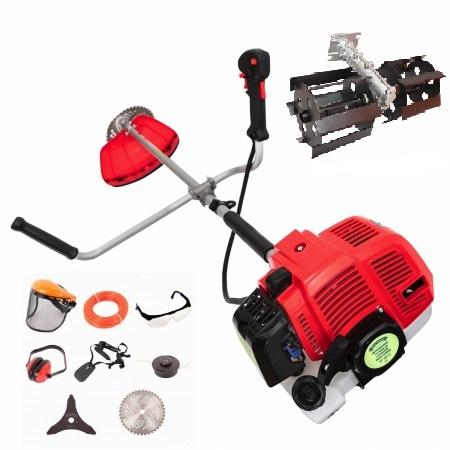 Gradina - Motocoasa pe benzina Micul Fermier 712, 4.76 Cp, 52 CC, 8 acc. incluse + Prasitoare 28mm * 9T