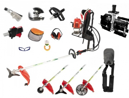 Gradina - Motocoasa pe benzina tip rucsac Micul Fermier BC430KF, 4.76 Cp, 43 CC, 7 acc. incluse + Cultivator 26mm*9T