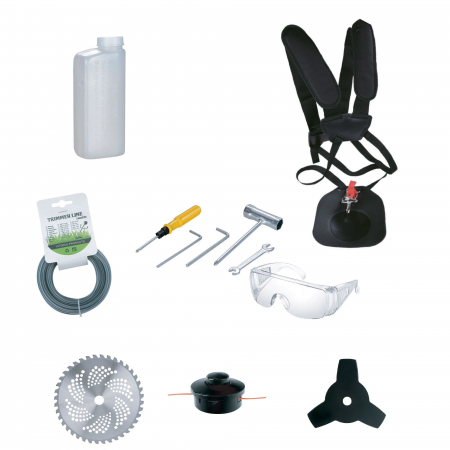 Motocoasa pe benzina Verk VGT5800A, 4.2 Cp, 52 CC, 8 acc. incluse [2]