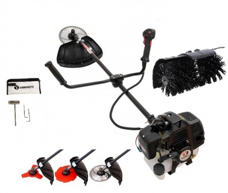 Gradina - Motocoasa pe benzina Yamamoto 520PRO, 6.7 Cp, 52 CC, 5 acc. incluse + Perie zapada/maturat