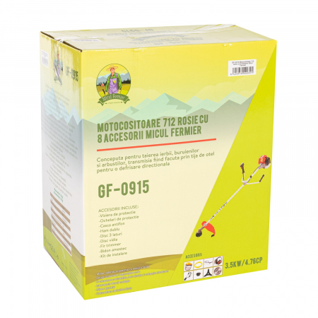 Motocoasa pe benzina Micul Fermier 712, 4.76 Cp, 52 CC, 8 acc. incluse [7]